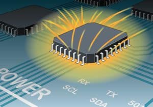 ESD impact - blown microcircuit