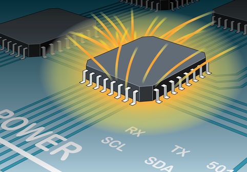 ESD impact blown microcircuit