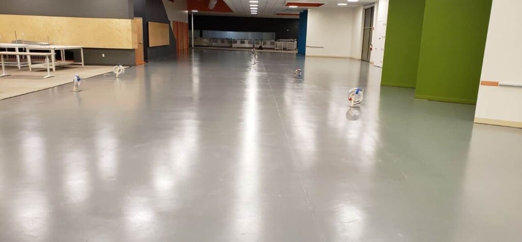 Completed GroundWorx Basics ESD epoxy floor coating installation.