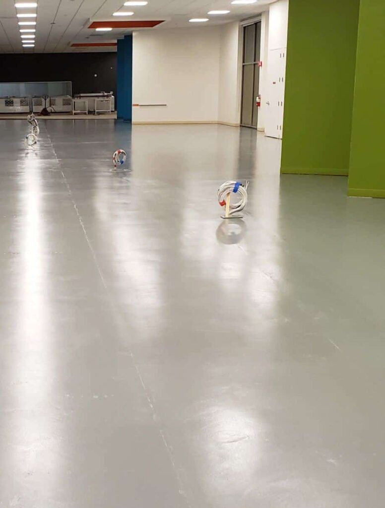 Completed GroundWorx Basics ESD epoxy floor coating installation.