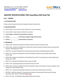 Thumbnail of the first page of the AmeriWorx CSI Master Specifications docx