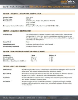 Thumbnail of the front page of the SEAL 20.20 Safety Data Sheet PDF