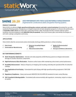 Thumbnail of the front page of the Shine 20.20 Technical Data Sheet