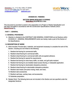 Thumbnail of the front page of Eclipse EC rubber CSI specifications Word document