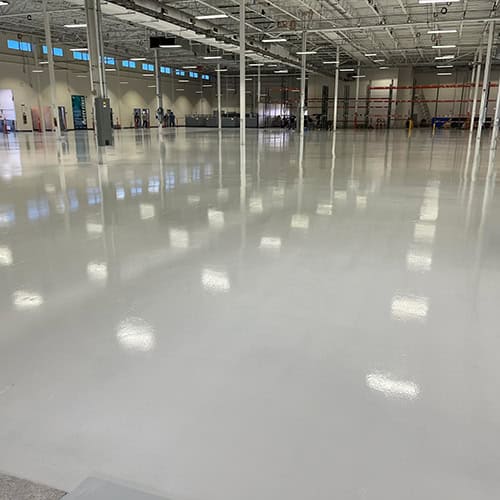 Completed isntallation of GroundWorx Ultra ESD epoxy flooring
