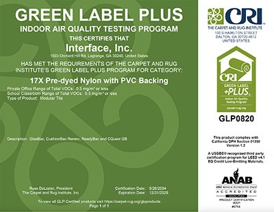 Thumbnail of the Green Label Plus certificate that expires 12/31/2025
