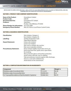 Thumbnail of the first page of the GroundWorx EC - Catalyst - safety data sheet PDF