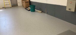 Completed installation of GroundLock Extreme interlocking ESD flooring