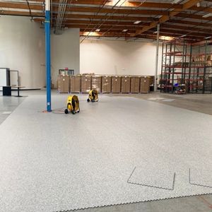 Installation of GroundLock Extreme interlocking ESD tile at Synaptic Medical